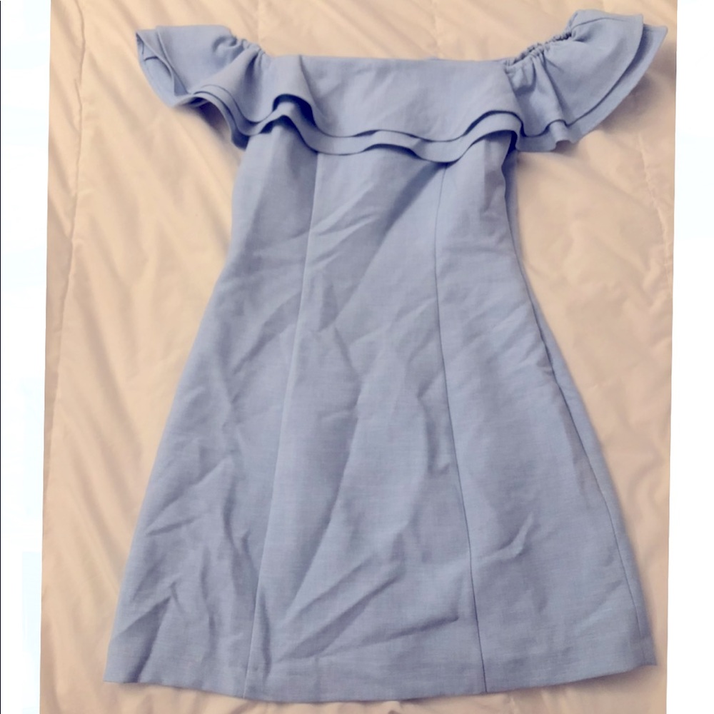 TOPSHOP off the shoulder mini dress